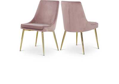 Image for Karina Pink Velvet Dining Chair Set of 2