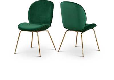 Image for Paris Green Velvet Dining Chair Set of 2