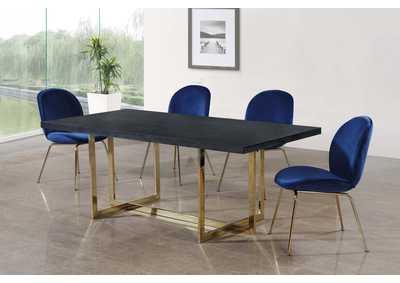 Image for Elle Gold Dining Table w/4 Navy Chair