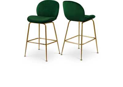 Image for Paris Green Velvet Stool Set of 2