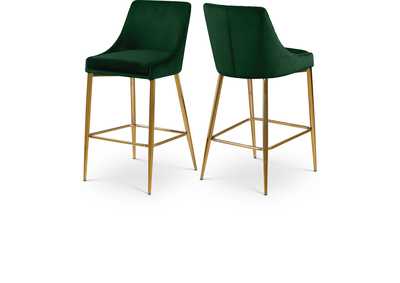 Image for Karina Green Velvet Stool Set of 2