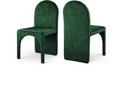 Image for Summer Green Velvet Dining Side Chair Set of 2