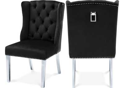 Image for Suri Black Velvet Dining Chair Set of 2