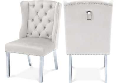 Image for Suri Cream Velvet Dining Chair Set of 2