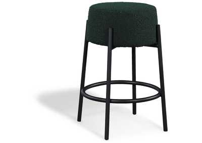 Image for Avalon Green Boucle Fabric Counter Stool