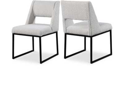 Image for Jayce Cream Boucle Fabric Dining Chair Set of 2