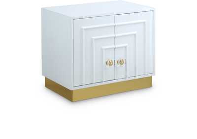 Cosmopolitan White Lacquer Side Table