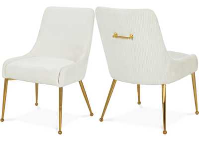 Image for Ace Cream Velvet Dining Chair Set of 2