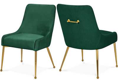 Image for Ace Green Velvet Dining Chair Set of 2