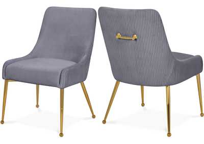 Image for Ace Grey Velvet Dining Chair Set of 2