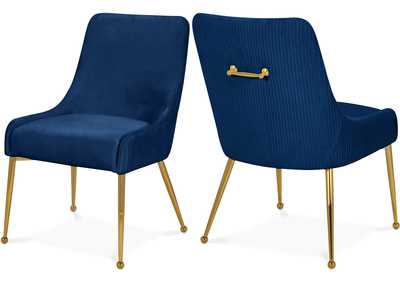 Image for Ace Navy Velvet Dining Chair Set of 2