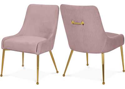 Image for Ace Pink Velvet Dining Chair Set of 2