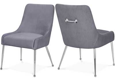 Image for Ace Grey Velvet Dining Chair Set of 2