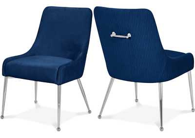 Image for Ace Navy Velvet Dining Chair Set of 2