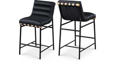 Image for Burke Black Faux Leather Counter Stool