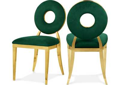 Image for Carousel Green Velvet Dining Chair Set of 2