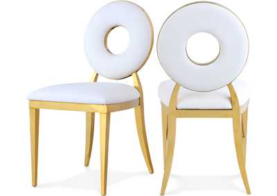 Image for Carousel White Faux Leather Dining Chair Set of 2