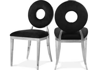 Image for Carousel Black Velvet Dining Chair Set of 2