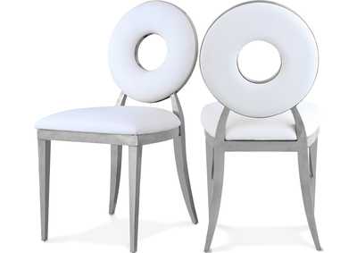 Image for Carousel White Faux Leather Dining Chair Set of 2