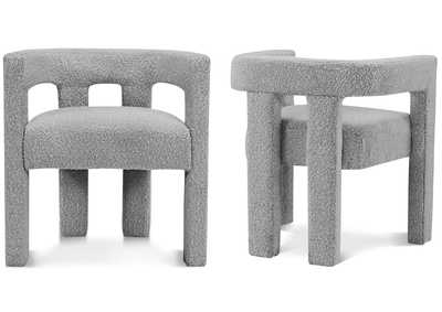 Image for Athena Grey Boucle Fabric Accent - Dining Chair