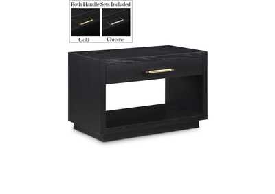 Avery Black Wood Veneer Night Stand