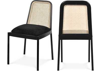 Image for Atticus Black Powder Coated Metal Dining Chair Set of 2