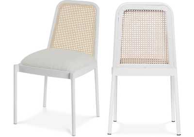 Image for Atticus White Powder Coated Metal Dining Chair Set of 2