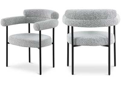 Image for Blake Grey Boucle Fabric Dining Chair Set of 2