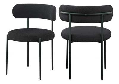 Image for Beacon Black Boucle Fabric Dining Chair Set of 2