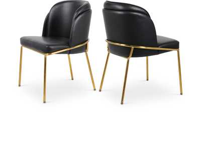 Image for Jagger Black Faux Leather Dining Chair