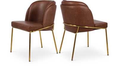 Image for Jagger Brown Faux Leather Dining Chair