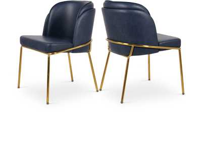 Image for Jagger Navy Faux Leather Dining Chair