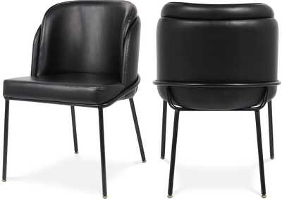 Image for Jagger Black Faux Leather Dining Chair Set of 2