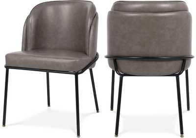 Image for Jagger Grey Faux Leather Dining Chair Set of 2