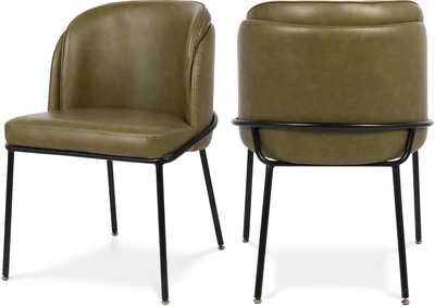 Image for Jagger Olive Faux Leather Dining Chair Set of 2