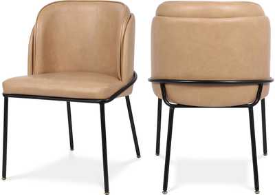 Image for Jagger Tan Faux Leather Dining Chair Set of 2