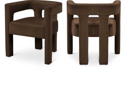 Image for Athena Brown Velvet Dining Chair