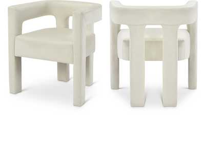 Image for Athena Cream Velvet Dining Chair