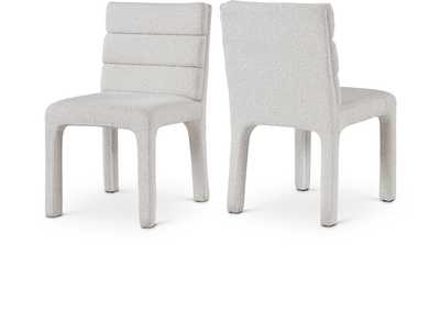 Image for Kai Cream Boucle Fabric Dining Chair Set of 2