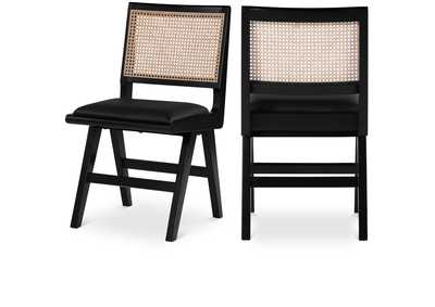 Image for Abby Black Faux Leather Dining Side Chair Set of 2