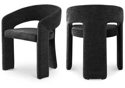 Image for Rendition Black Plush Fabric Dining Chair