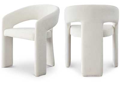 Image for Rendition Cream Plush Fabric Dining Chair