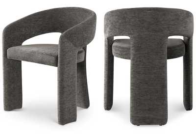 Image for Rendition Grey Plush Fabric Dining Chair