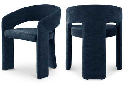 Image for Rendition Navy Plush Fabric Dining Chair