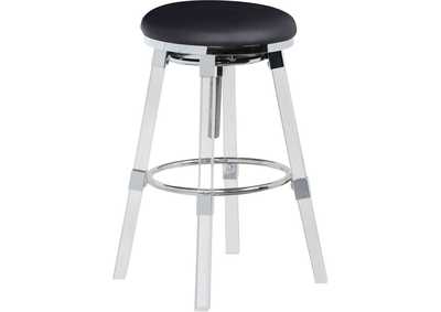 Image for Venus Black Faux Leather Adjustable Stool