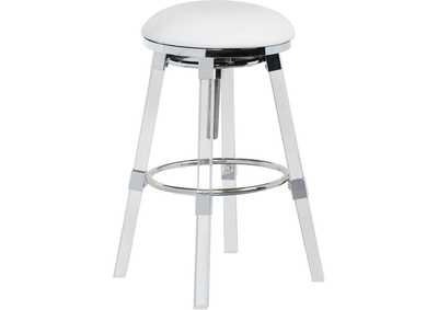 Image for Venus White Faux Leather Adjustable Stool