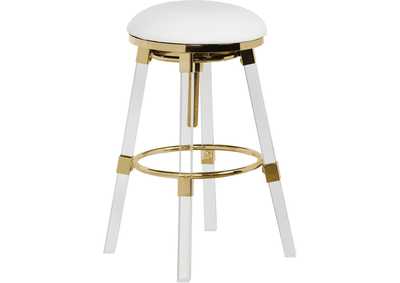 Image for Venus White Faux Leather Adjustable Stool