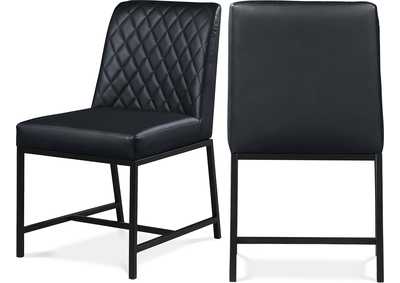 Image for Bryce Black Faux Leather Dining Chair Set of 2