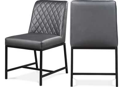 Image for Bryce Grey Faux Leather Dining Chair Set of 2