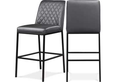 Image for Bryce Grey Faux Leather Stool Set of 2